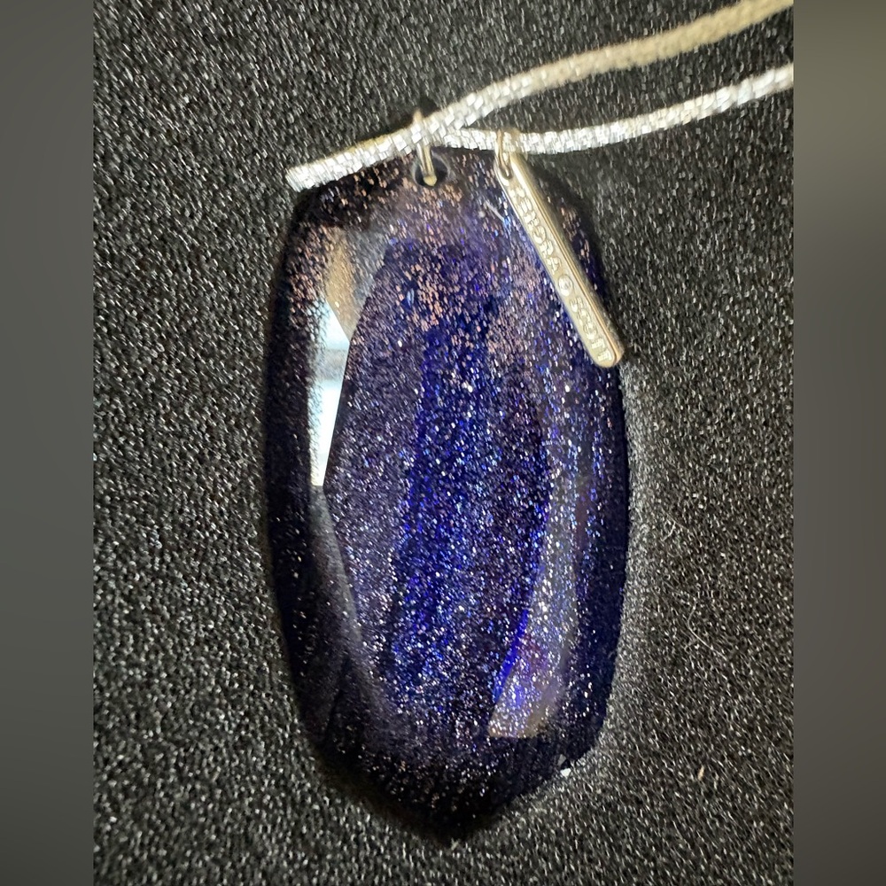 💙🔵Kendra Scott Danielle Stone Rhod Navy Dusted Glass Ornament